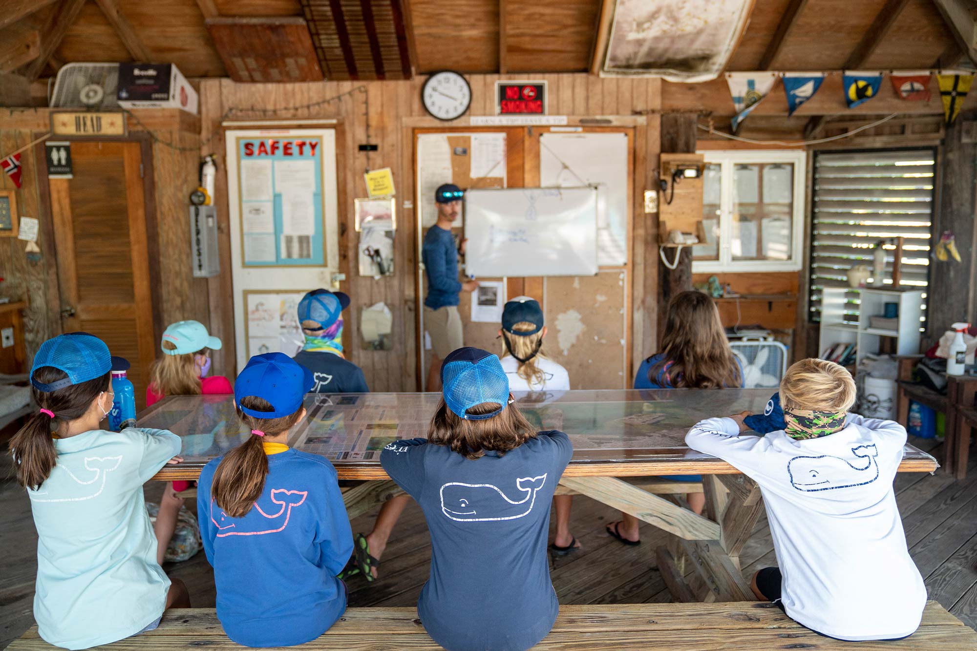 Ben Hermelin teaching kids how to sail