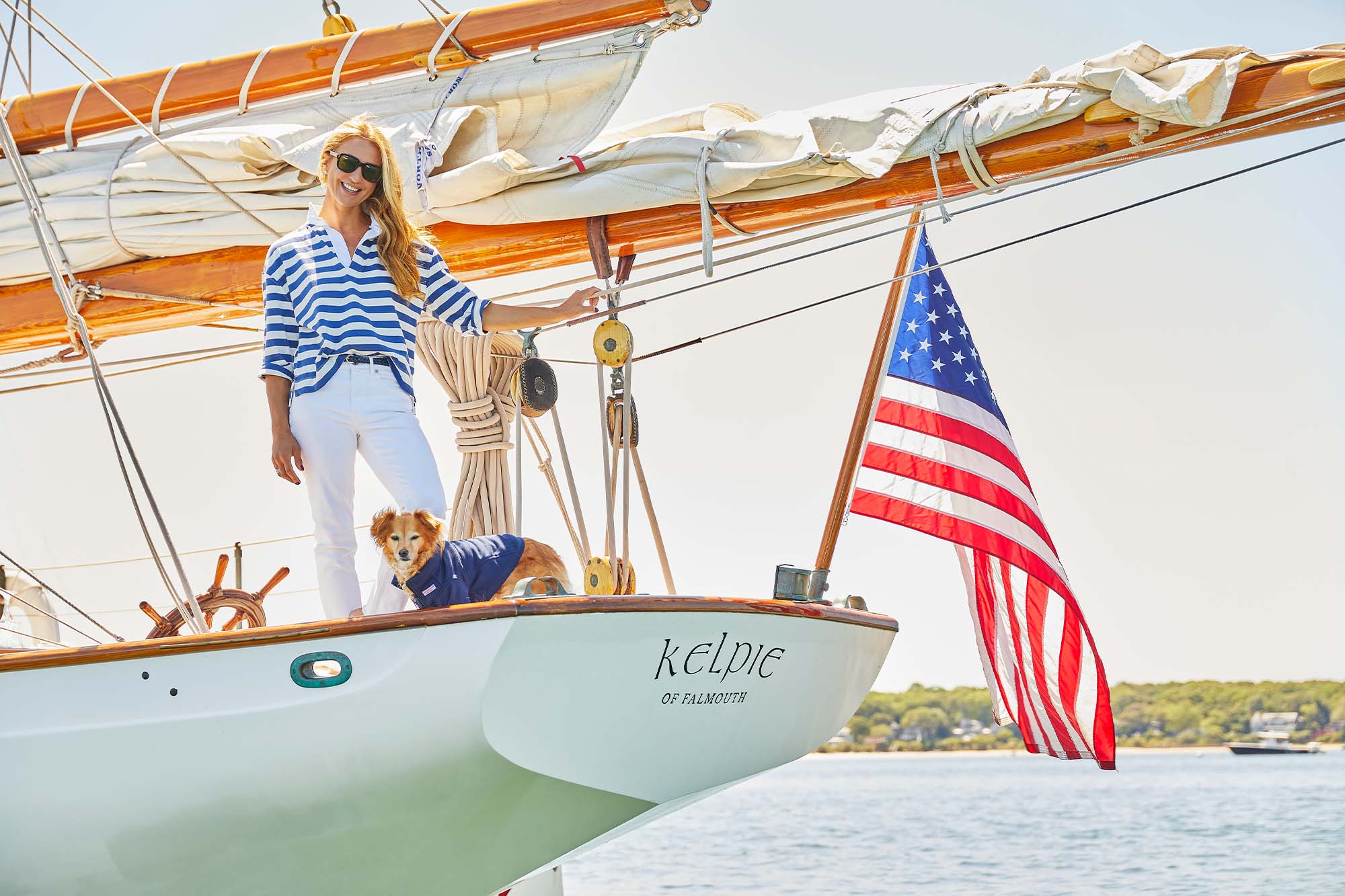 Shannon Carleton on her schooner, Kelpie