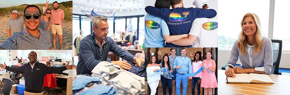 vineyard vines employee collage