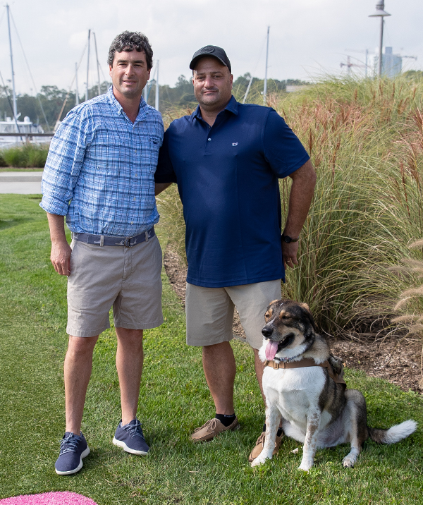 Ian giving Veteran Jay and K9 Belfair a tour of VVHQ