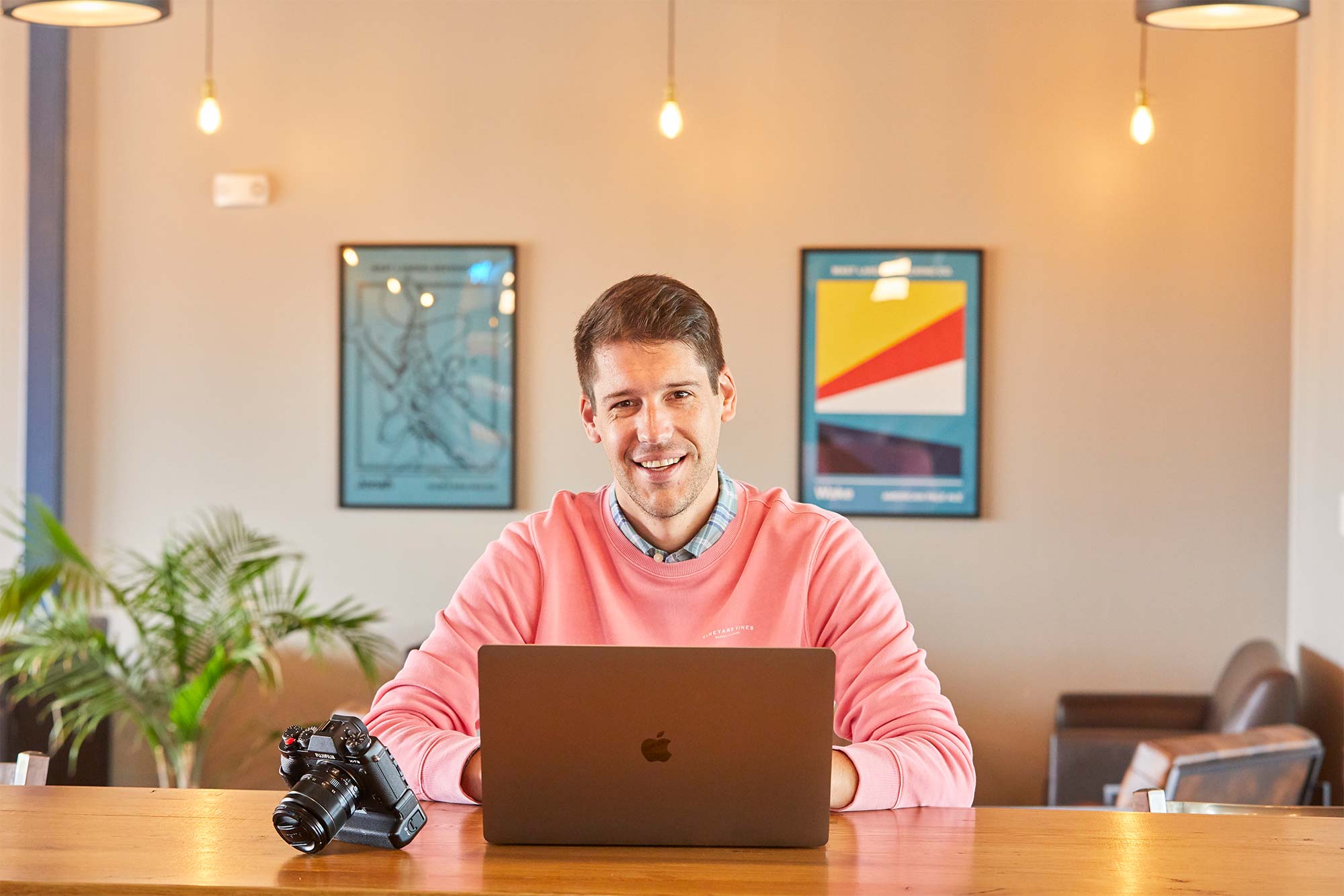 Parker Olen working on laptop