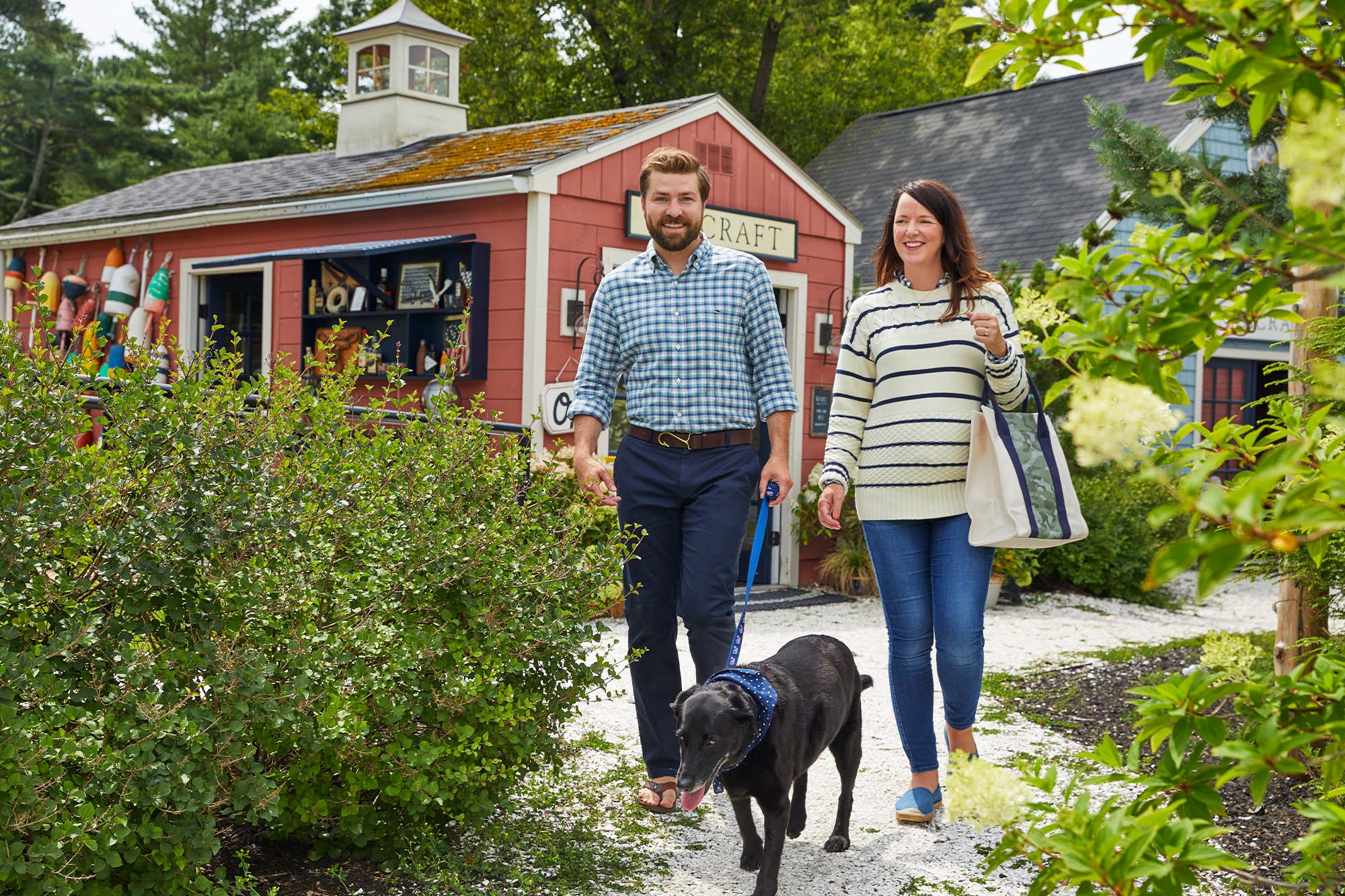 Jackie Greaney & Paul Havel walking their dog