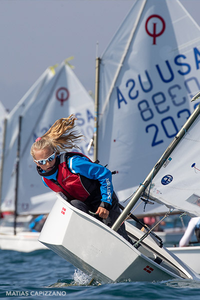 samara walshe demonstrating her elite sailing ability