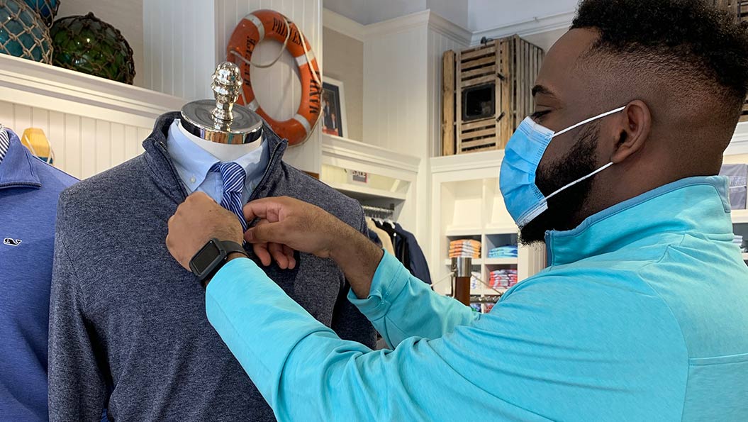 Shep and Ian Murray on a boat