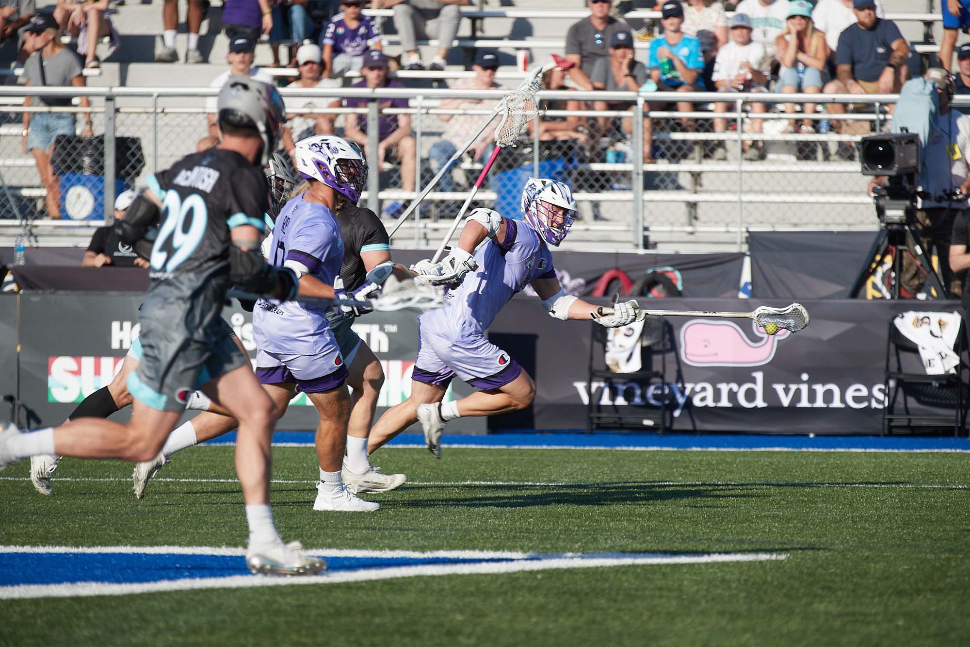 PLL players on the field