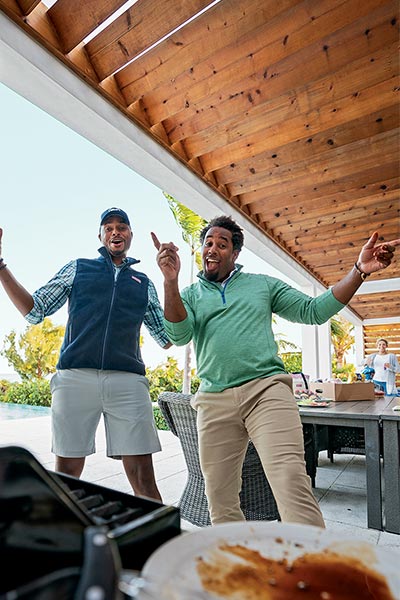 Dhani Jones and friend