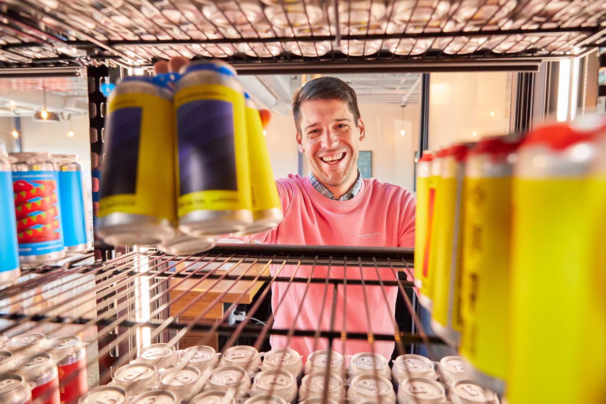 Parker Olen restocking fridge