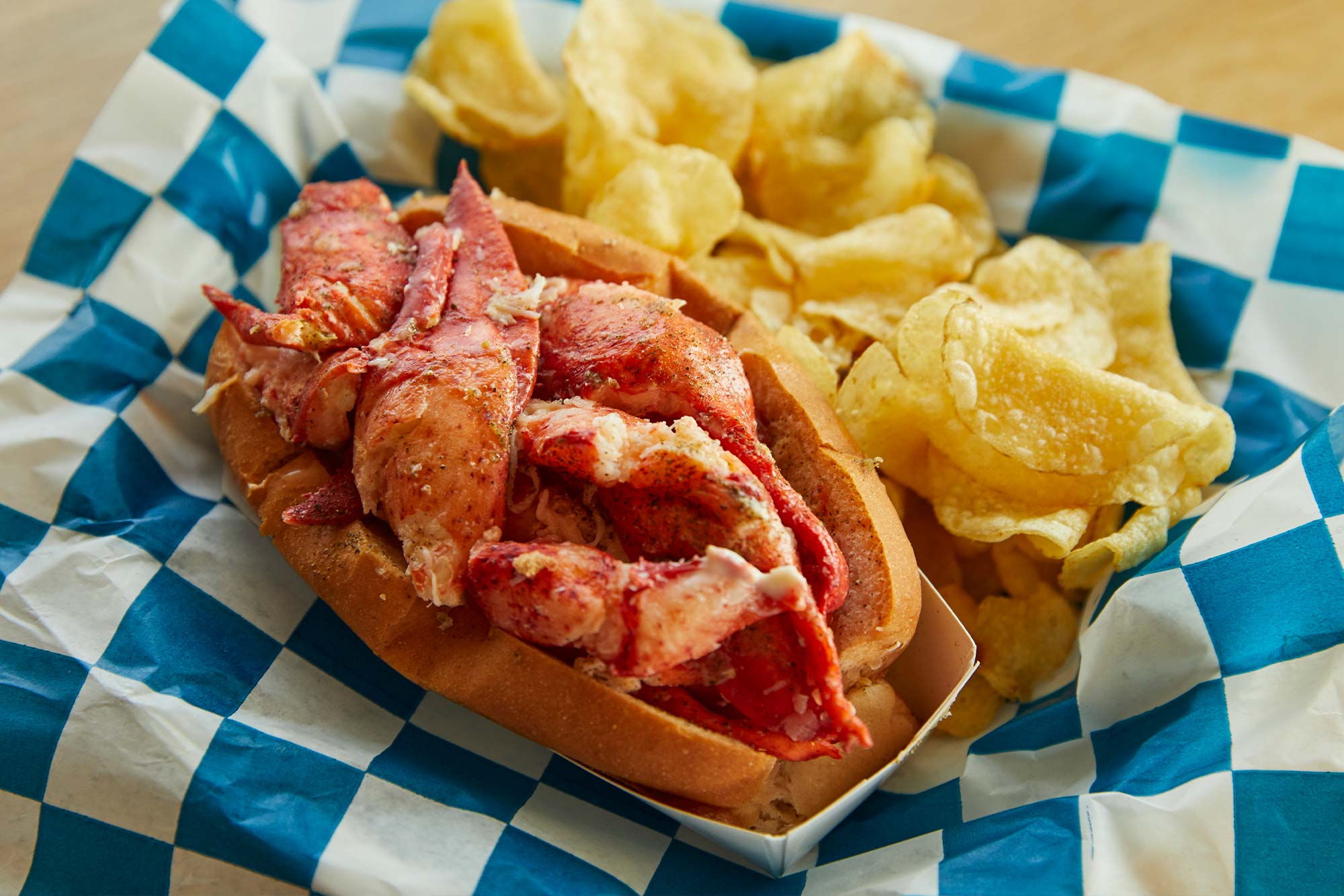 lobster roll from Luke's Lobster