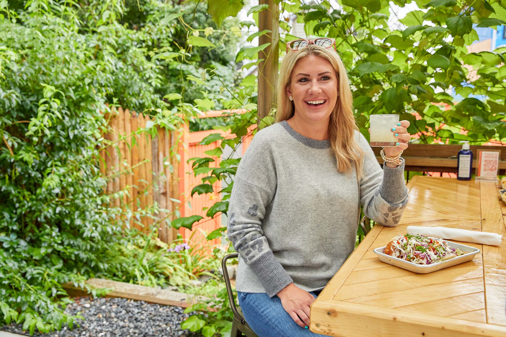 Erin Ovalle sitting at a restaurant