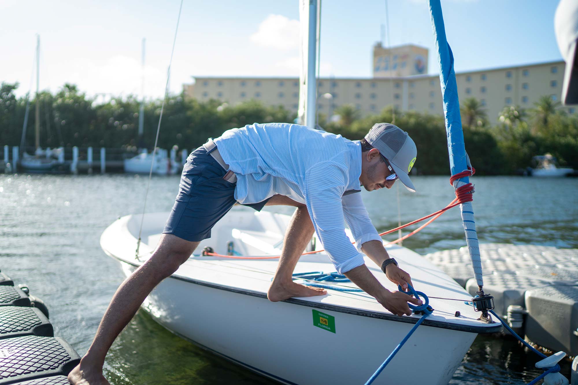 Ben Hermelin docking boat
