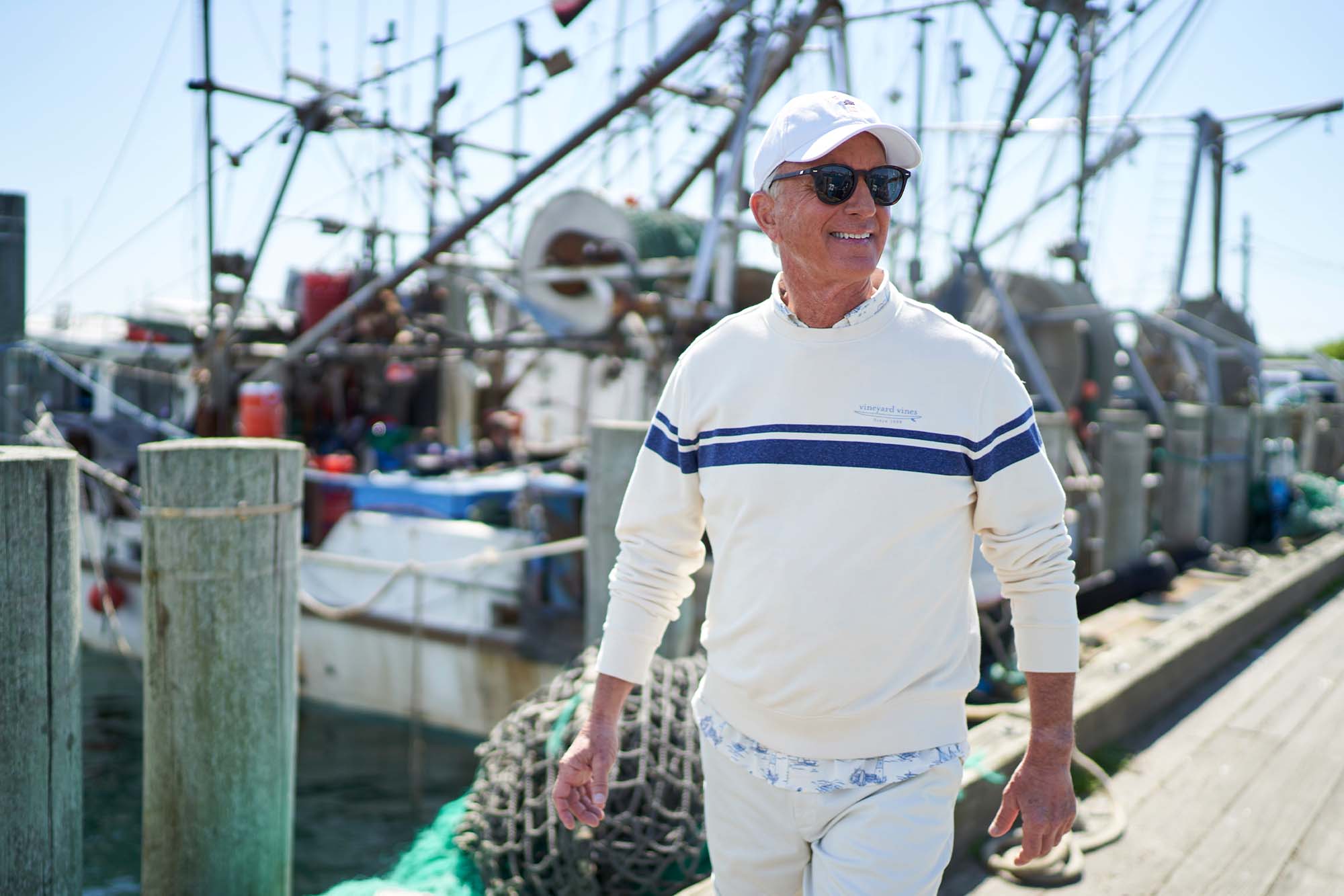 Joe Gaviola on a pier